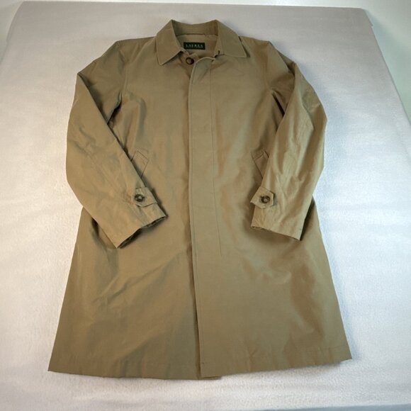 Lauren Ralph Lauren Trench Coat Jacket Men's Tan Rain Jacket 42L - Picture 2 of 13
